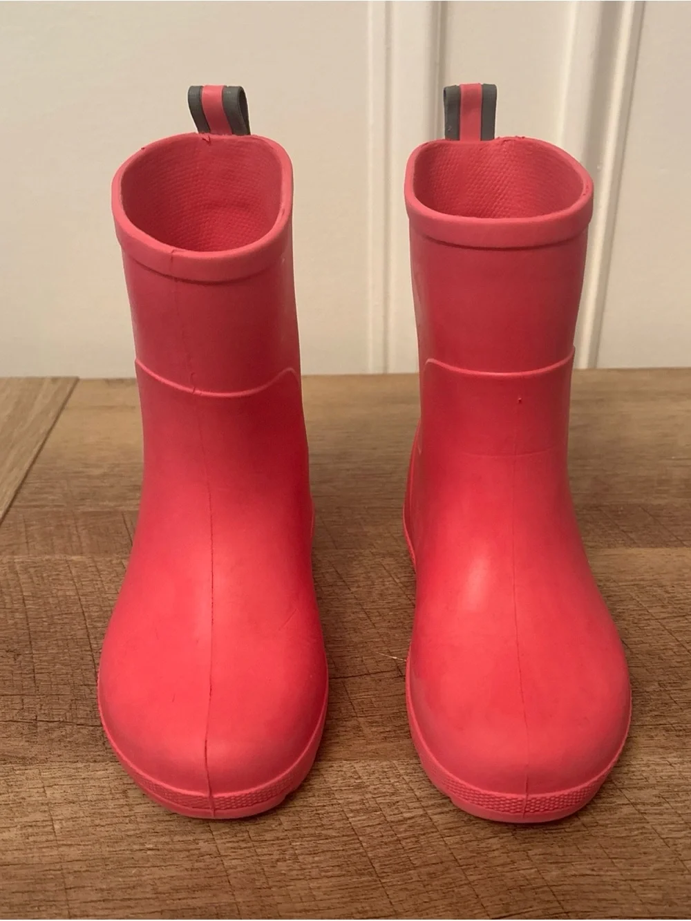 totes Kids Hot Pink Waterproof Rain Boots with Pull Tab